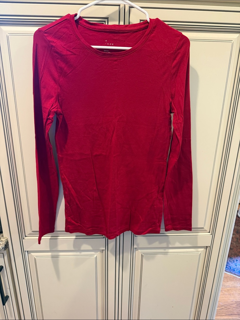 a new day Red Long-Sleeve Crewneck Top